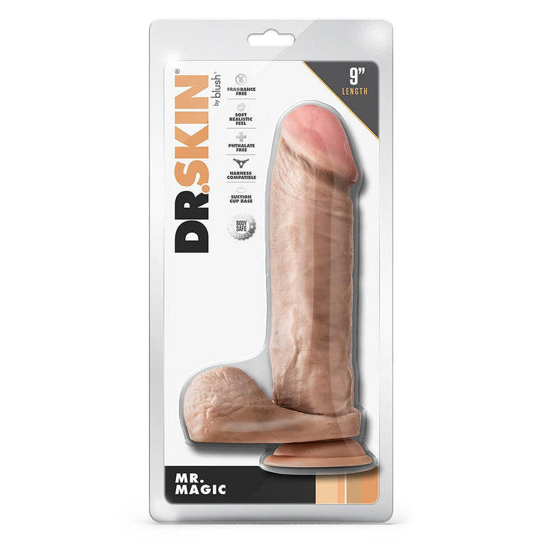 Large Girthy Realistic Dildo with Suction Cup 9 Inch