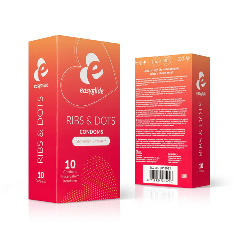 Easyglide Ribs & Dots Condoms 10 Pack