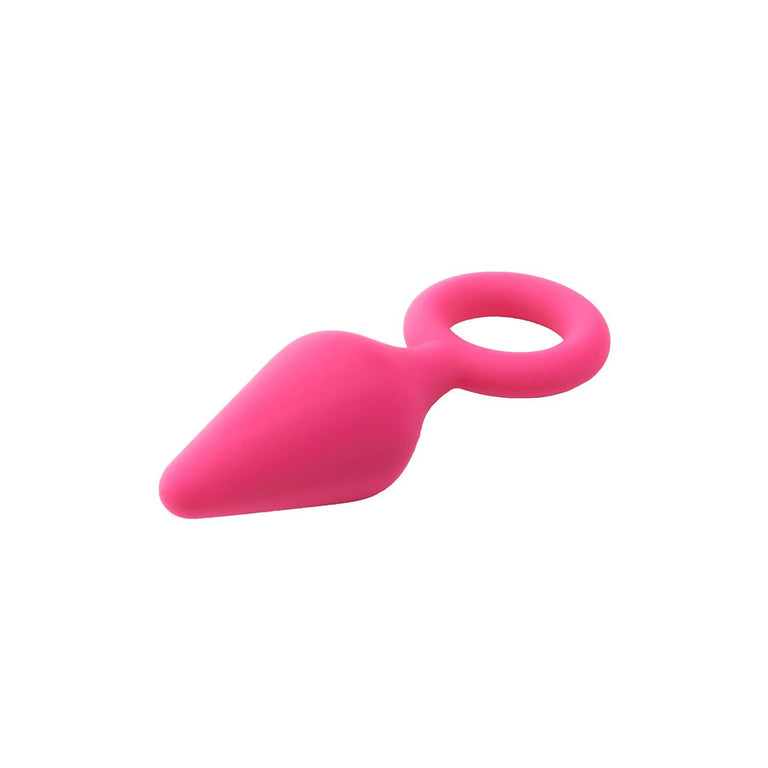 Tiny Silicone Butt Plug with Ring Pull 3 Inch