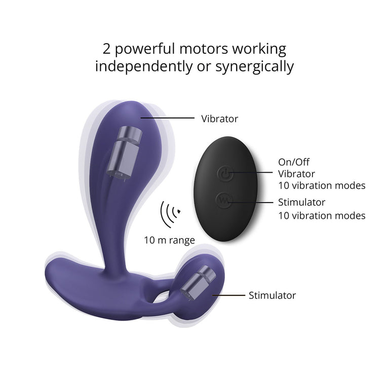 Witty P&G Vibrator with Wireless Remote