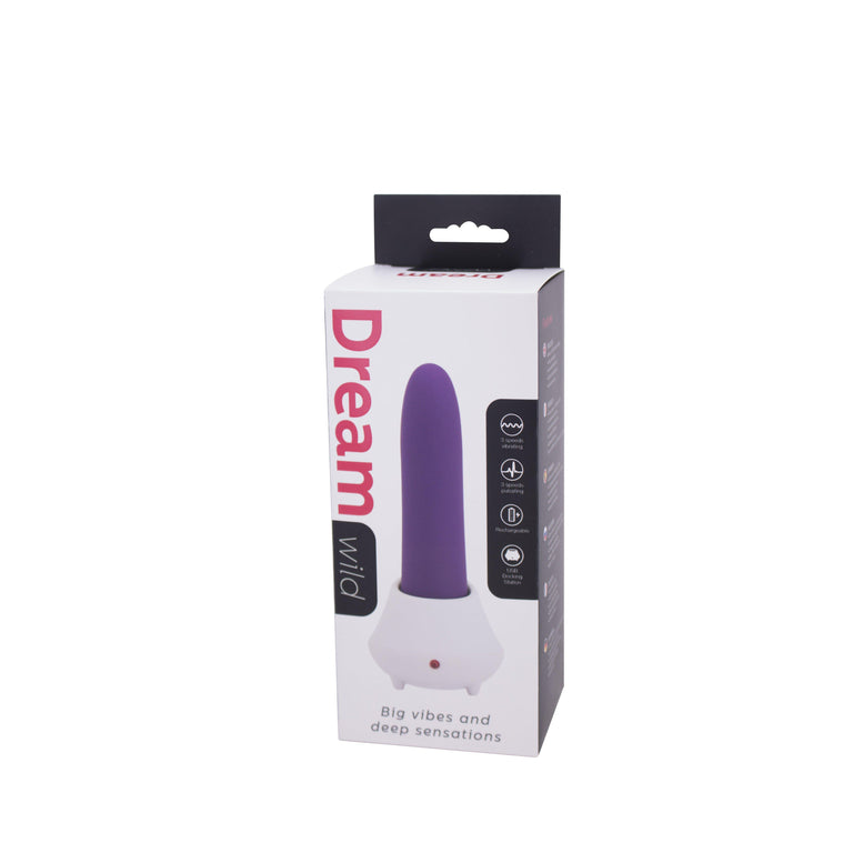 Dream Wild Rechargeable Bullet Vibrator with Docking Station by sevencreations on Ricky.com