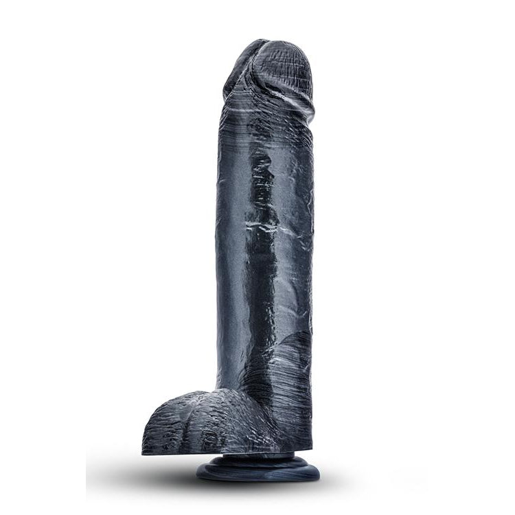 Extra Large Carbon Black Dildo with Suction Cup 10.5 Inch by Blush on Ricky.com