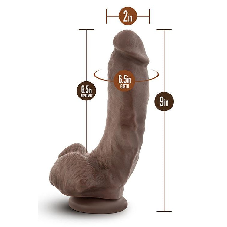 Extra Large Girth Realistic Dildo with Suction Cup 9 Inch by Dr Skin on Ricky.com