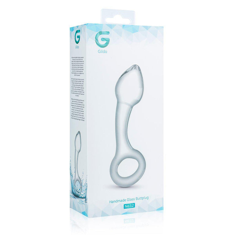 Curved Handmade Glass Prostate Plug 6 Inch by Gildo on Ricky.com