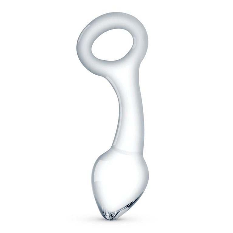 Curved Handmade Glass Prostate Plug 6 Inch by Gildo on Ricky.com