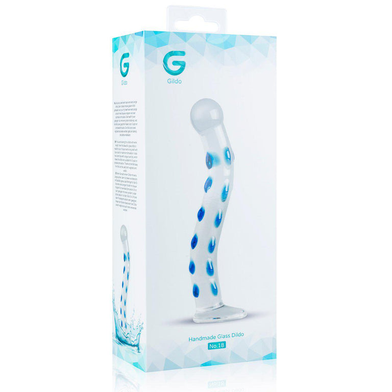G-spot & Prostate Handmade Glass Dildo 8.9 Inch by Gildo on Ricky.com