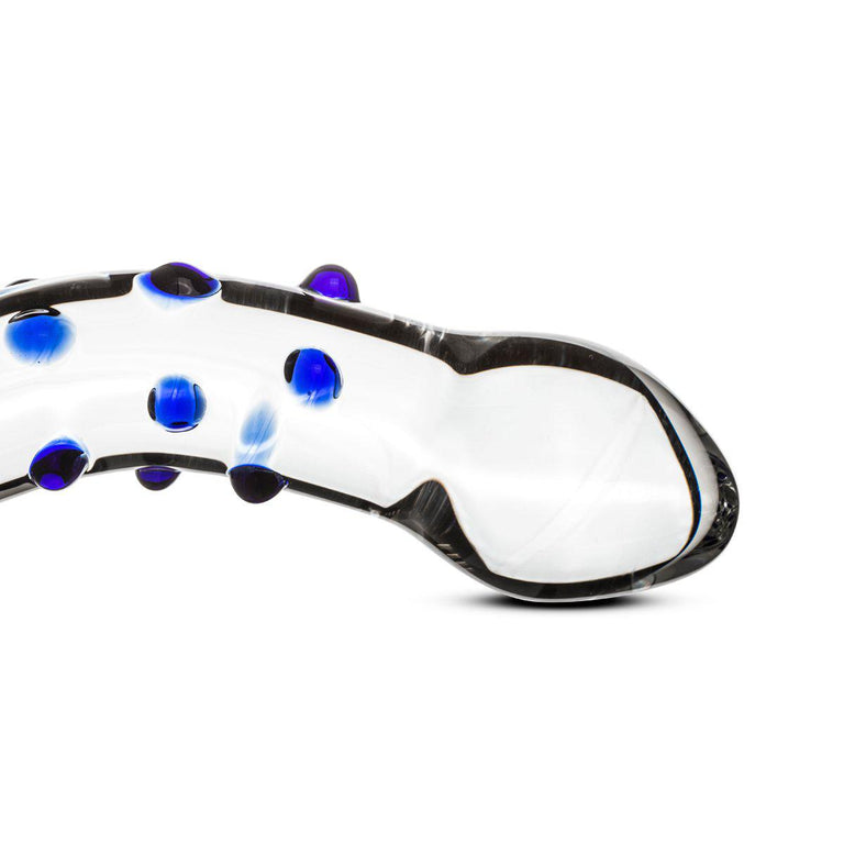 Curvy & Nubbed Handmade Glass Dildo 7.1 Inch by Gildo on Ricky.com
