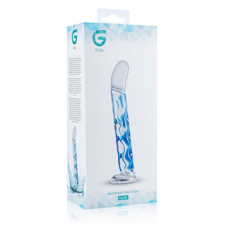 G-spot & Prostate Handmade Glass Dildo 6.7 Inch by Gildo on Ricky.com