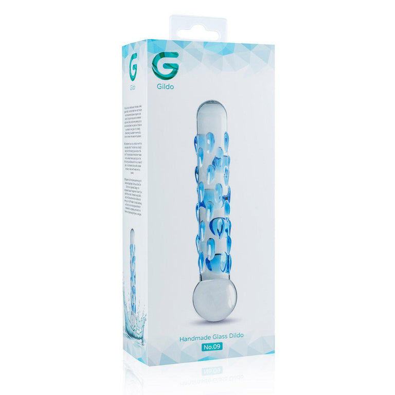 Straight & Nubbed Handmade Glass Dildo 6.7 Inch by Gildo on Ricky.com