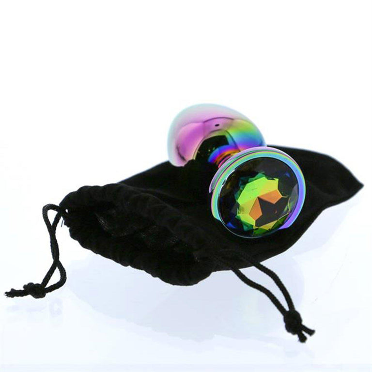 Rounded Gleaming Anal Plug Set with Jewel Base by Dream Toys on Ricky.com