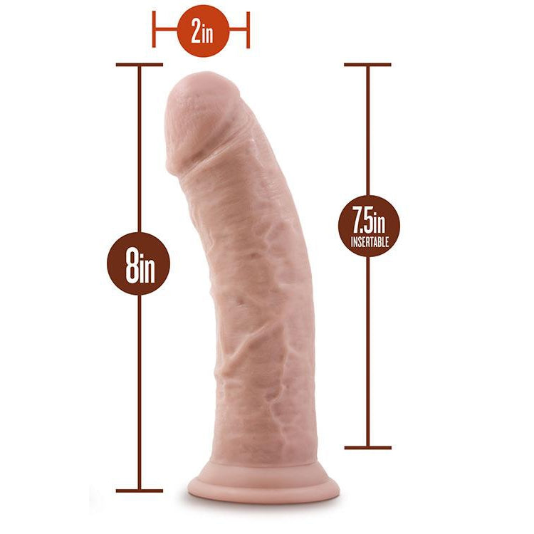Large Girth Curved Realistic Dildo with Suction Cup 8 Inch by Dr Skin on Ricky.com