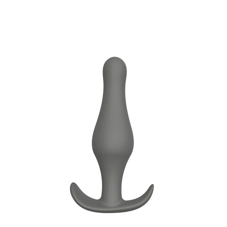 Tapered Smooth Silicone Butt Plug with T-handle