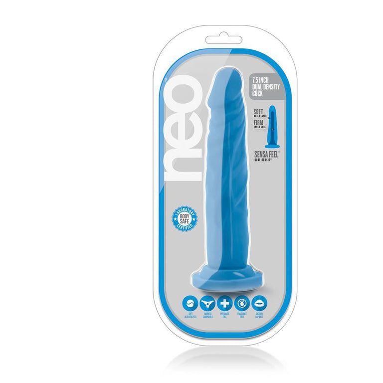 Neo Realistic Dual Density Straight Dildo with Suction Cup 7.5 Inch by neo on Ricky.com