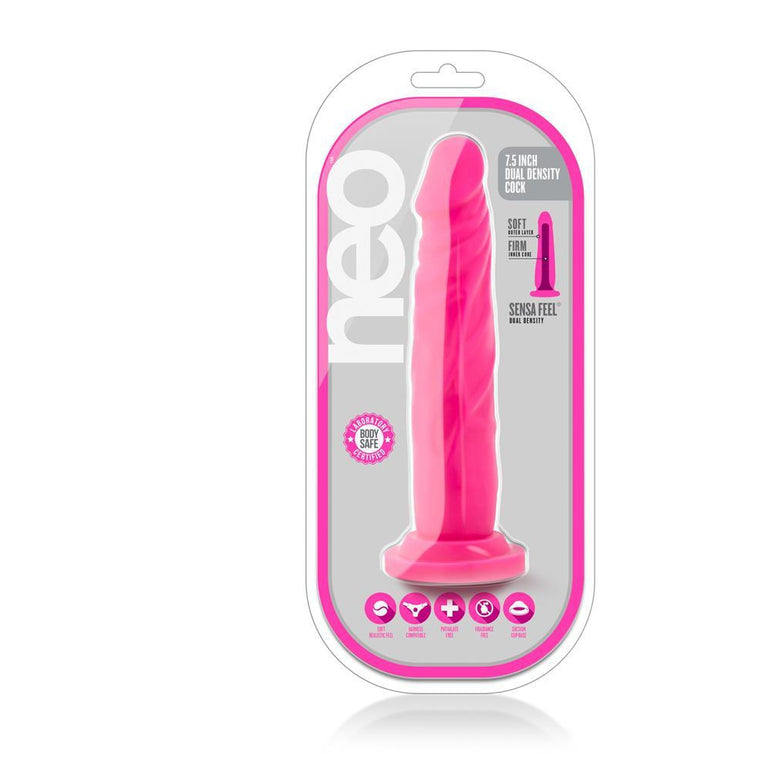 Neo Realistic Dual Density Straight Dildo with Suction Cup 7.5 Inch by neo on Ricky.com