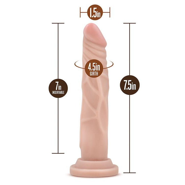 Regular Straight Realistic Dildo with Suction Cup 7.5 Inch by Dr Skin on Ricky.com