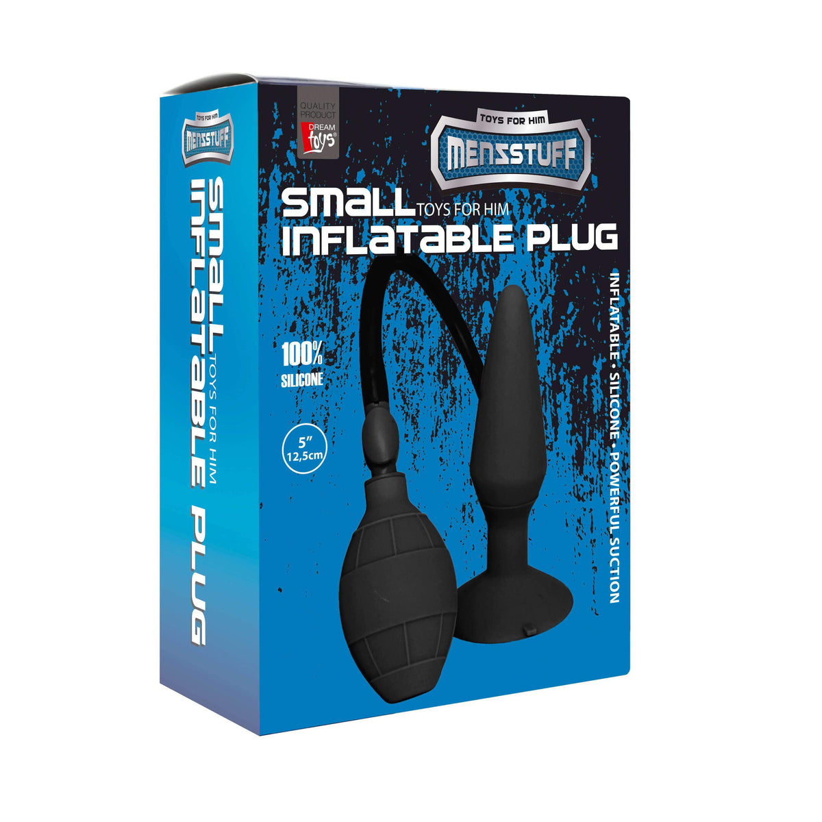 Inflatable Silicone Small Butt Plug with Suction Cup 5 Inch | Ricky