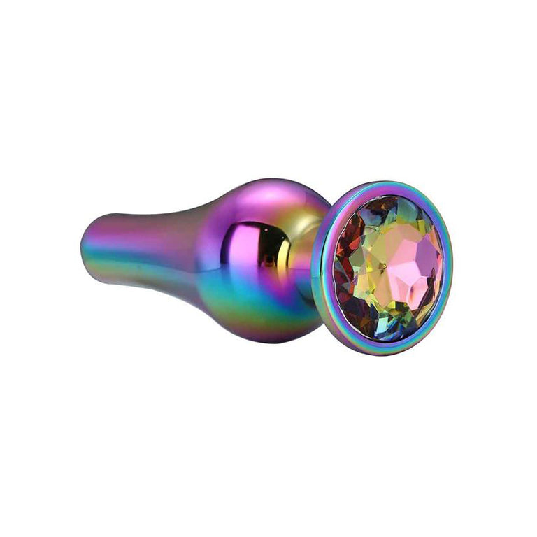 Tapered Metal Butt Plug with Jewel Base