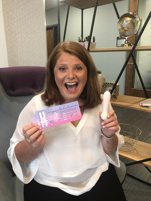 Annie holding her Ricky Deluxe Bullet Vibrator