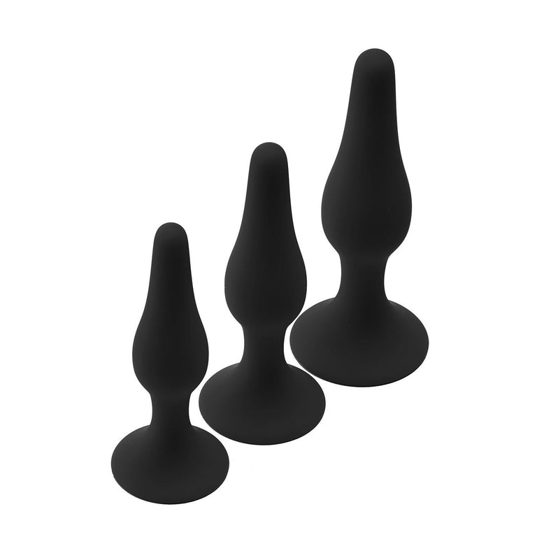 Tapered Anal Training Kit with Strong Suction Cup