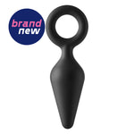 Tiny Silicone Butt Plug with Ring Pull 3 Inch