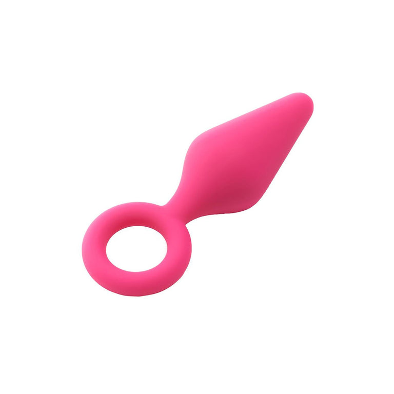 Tiny Silicone Butt Plug with Ring Pull 3 Inch