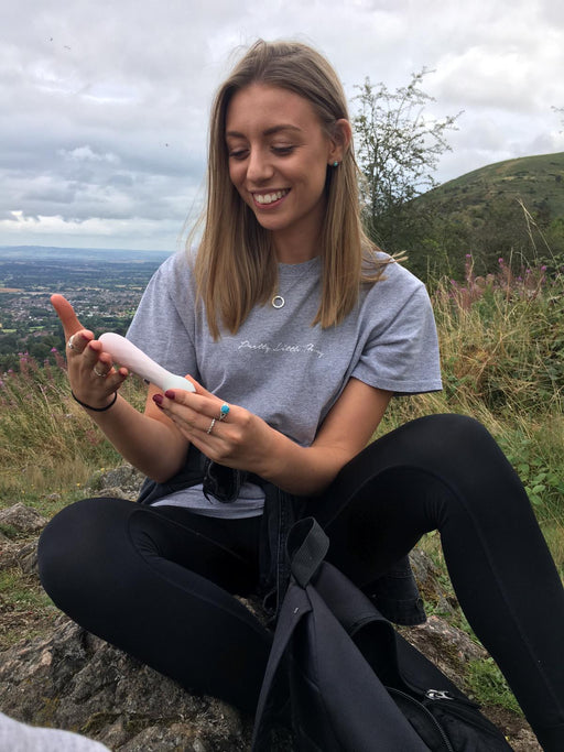 Jem checking out Ricky's Bullet Vibe