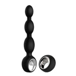 Black vibrating wireless anal bead plug at Ricky.com