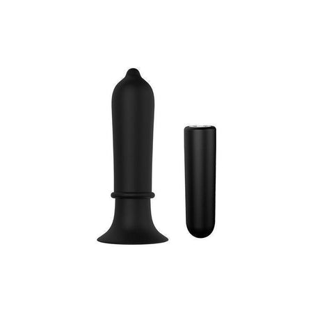 Anal Torpedo Rechargeable Butt Plug Vibrator 4.4 Inch