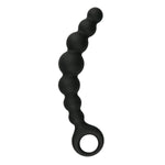 Beaded Silicone Anal Plug with Grip Ring 7.5 Inch by EasyToys on Ricky.com