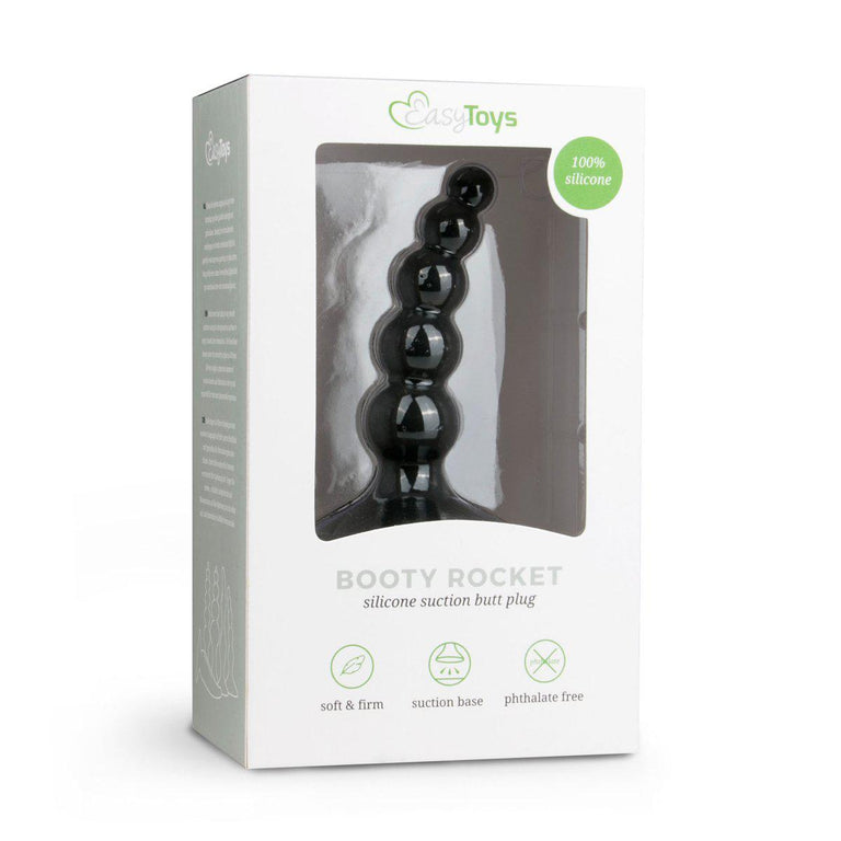 Curved Anal Bead Rocket with Suction Cup 4 Inch by EasyToys on Ricky.com