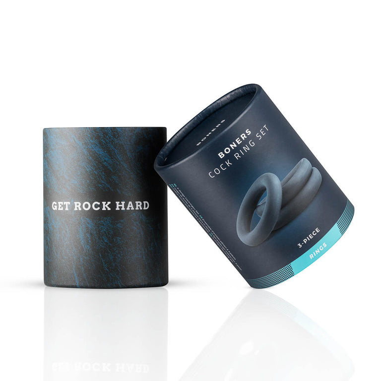 Classic Silicone Cock Ring Set of 3 by Boners on Ricky.com