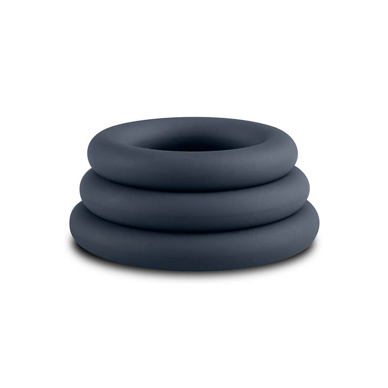 Classic Silicone Cock Ring Set of 3 by Boners on Ricky.com