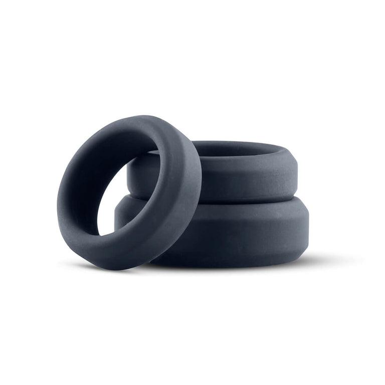 Tapered Silicone Cock Ring Set of 3 by Boners on Ricky.com