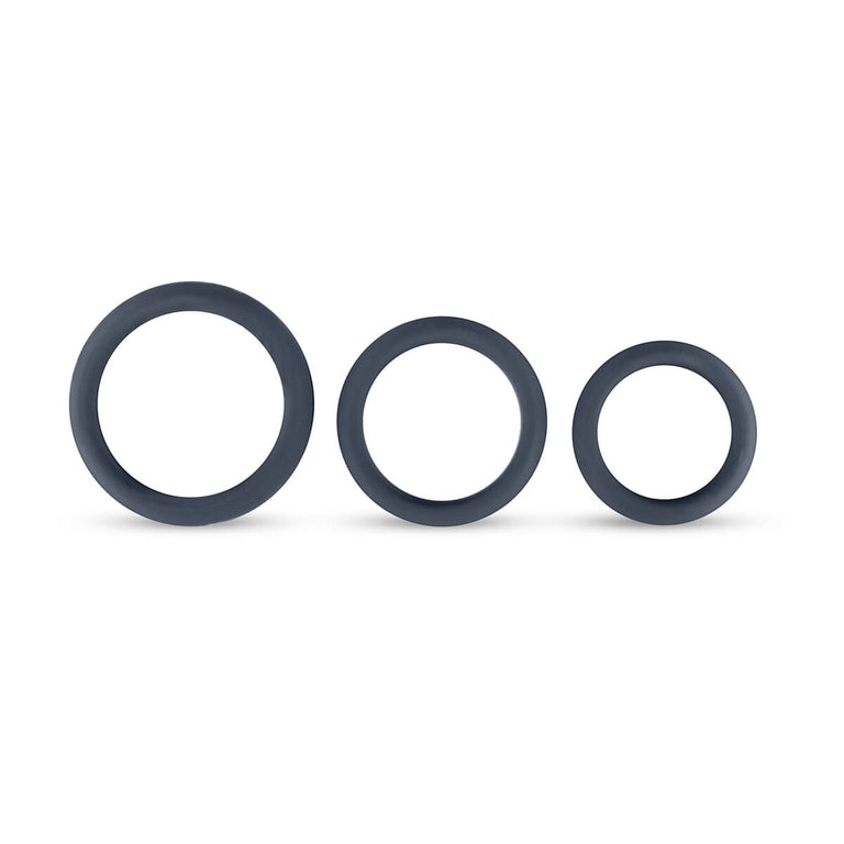 Tapered Silicone Cock Ring Set of 3 by Boners on Ricky.com