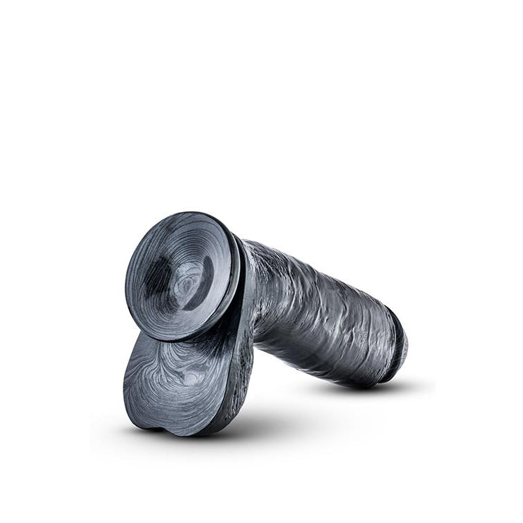 Extra Large Carbon Black Dildo with Suction Cup 10.5 Inch by Blush on Ricky.com