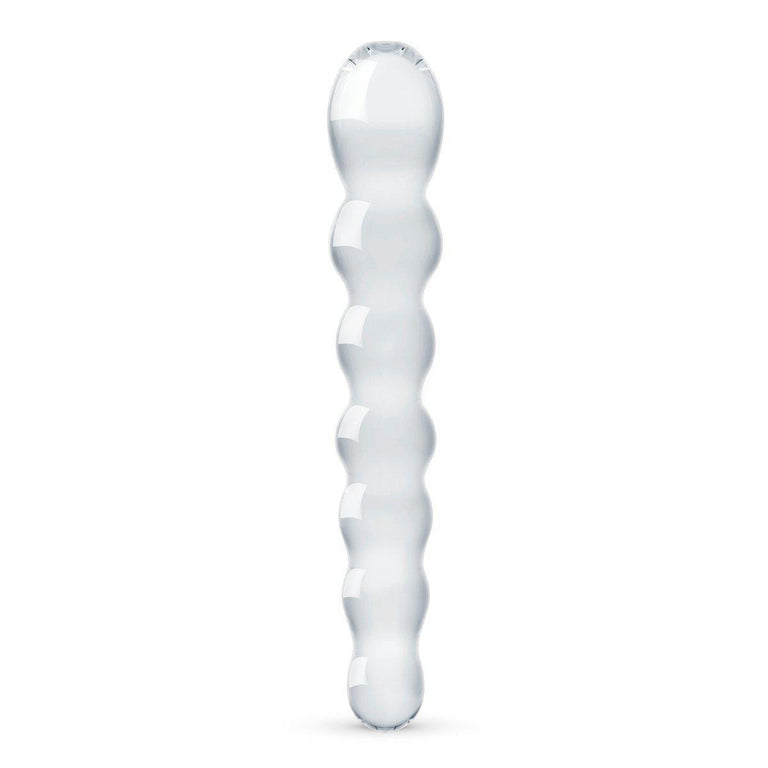 Beaded Double End Handmade Glass Dildo 7.9 Inch by Gildo on Ricky.com