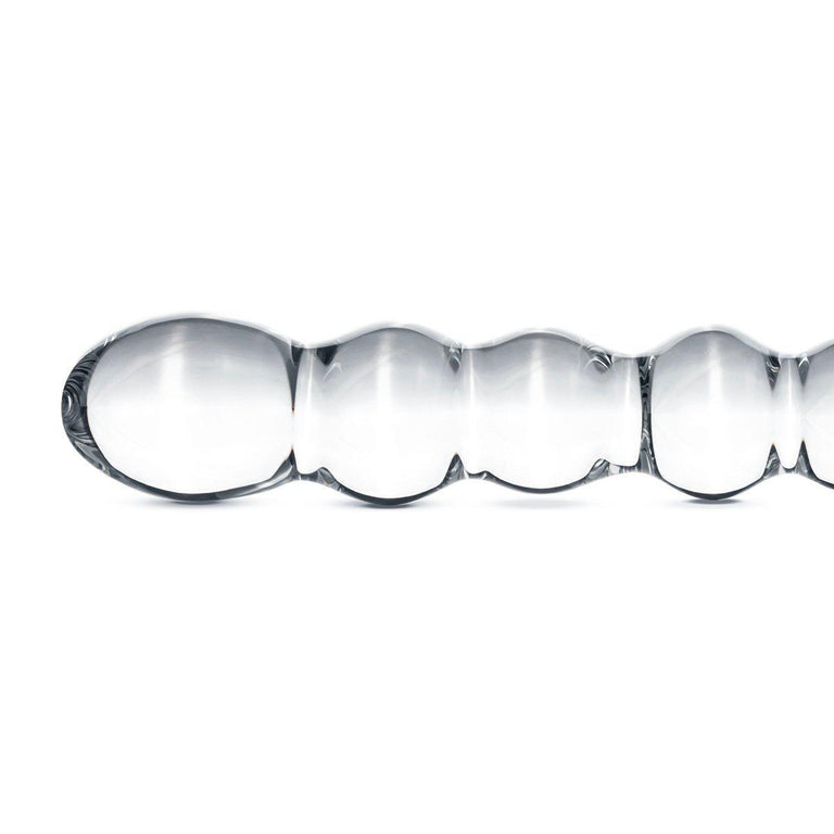 Beaded Double End Handmade Glass Dildo 7.9 Inch by Gildo on Ricky.com