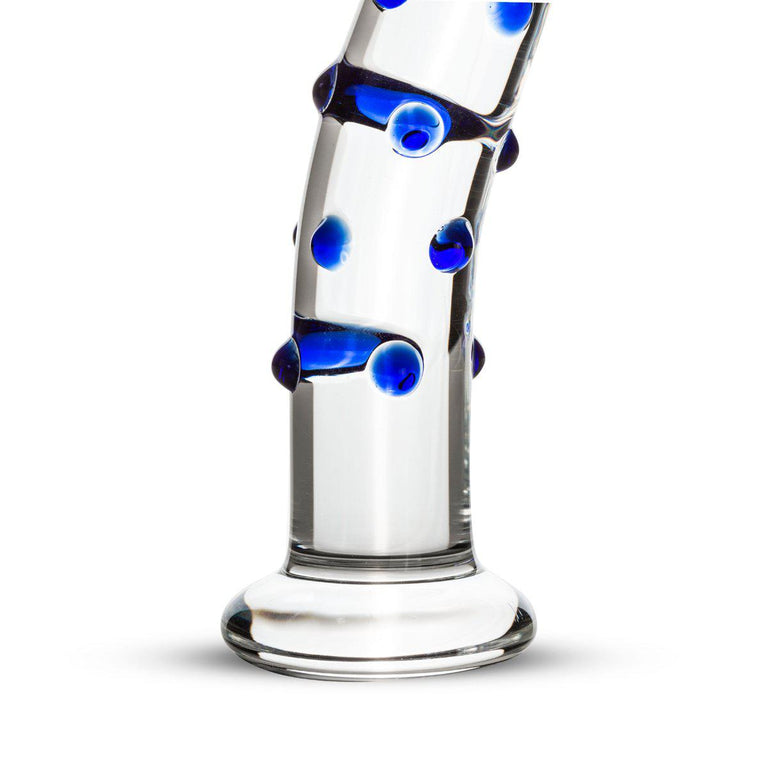 Curvy & Nubbed Handmade Glass Dildo 7.1 Inch by Gildo on Ricky.com