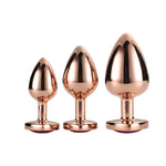 Rounded Gleaming Anal Plug Set with Jewel Base by Dream Toys on Ricky.com
