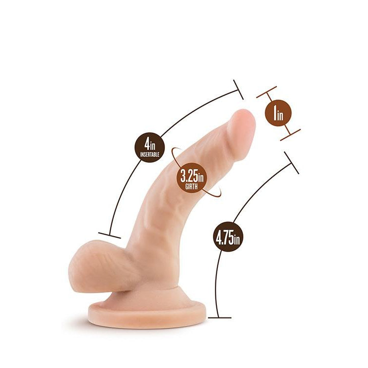 Mini Curved Realistic Dildo with Suction Cup 4 Inch by Dr Skin on Ricky.com