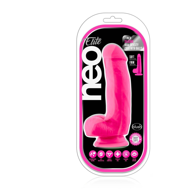 Neo Elite Large Dual Density Silicone Dildo 7 Inch
