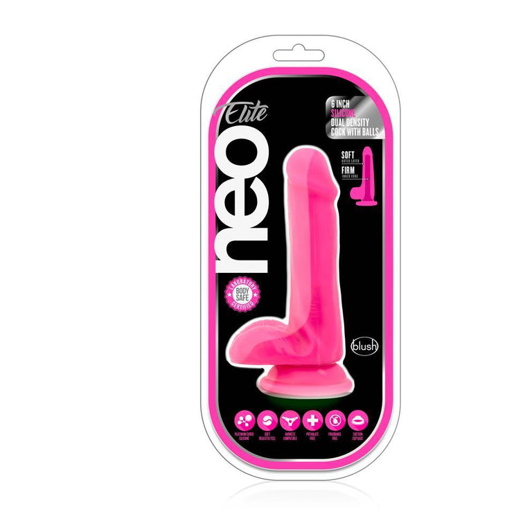 Neo Elite Regular Dual Density Silicone Dildo 6 Inch by Neo Elite on Ricky.com