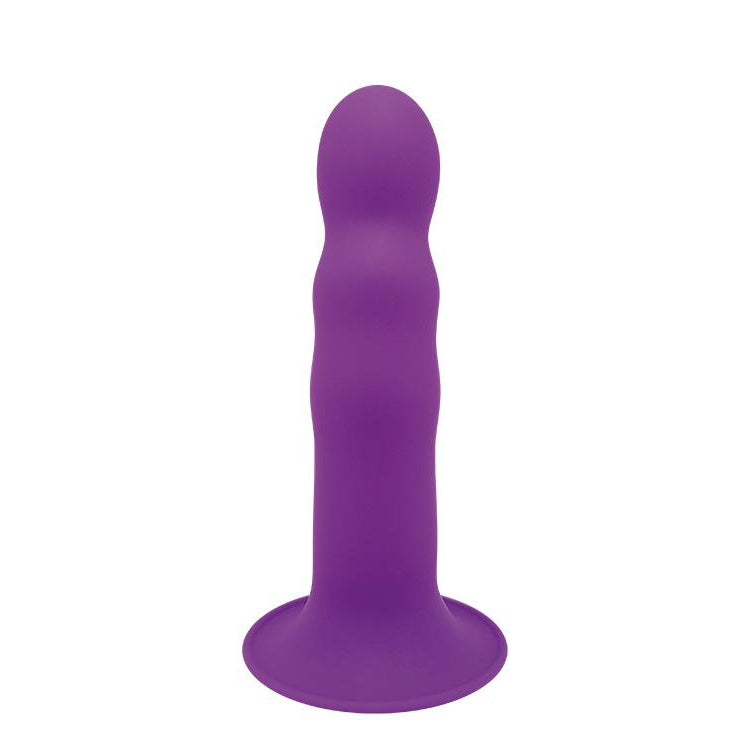Premium Ribbed Silicone Dual Density Dildo 7 Inch by Solid Love on Ricky.com