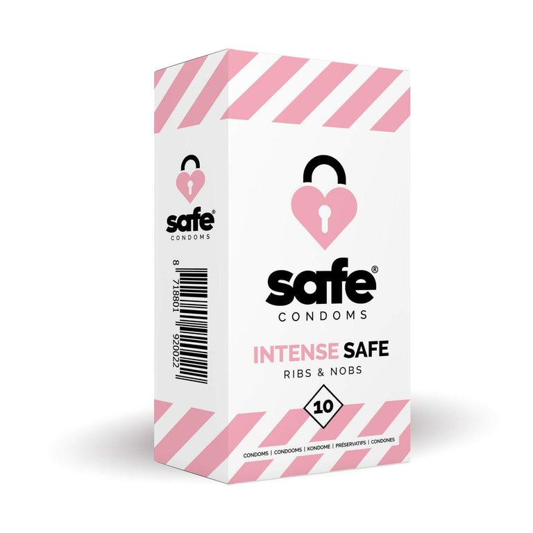 Safe Condoms Intense Safe Ribs & Nobs 10 Pack by Safe Condoms on Ricky.com