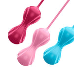 Silicone Double Kegel Ball Set of 3 Balls 60g - 92g by Satisfyer on Ricky.com