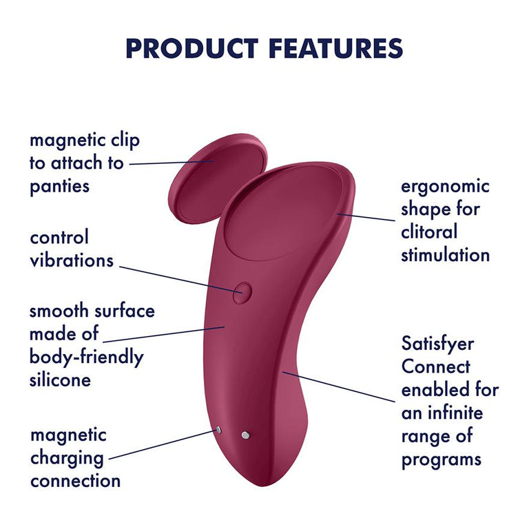 Satisfyer Sexy Secret Panty Vibrator (App Enabled) by Satisfyer on Ricky.com