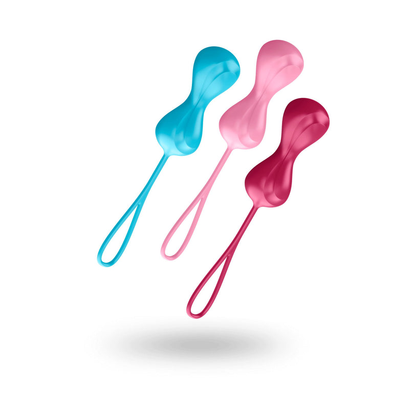 Silicone Double Kegel Ball Set of 3 Balls 60g - 92g by Satisfyer on Ricky.com
