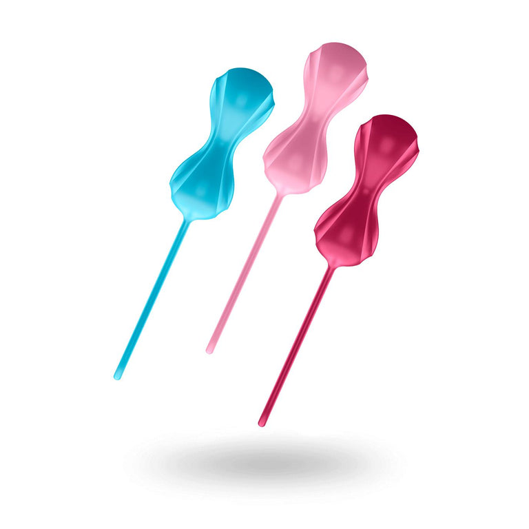 Silicone Double Kegel Ball Set of 3 Balls 60g - 92g by Satisfyer on Ricky.com