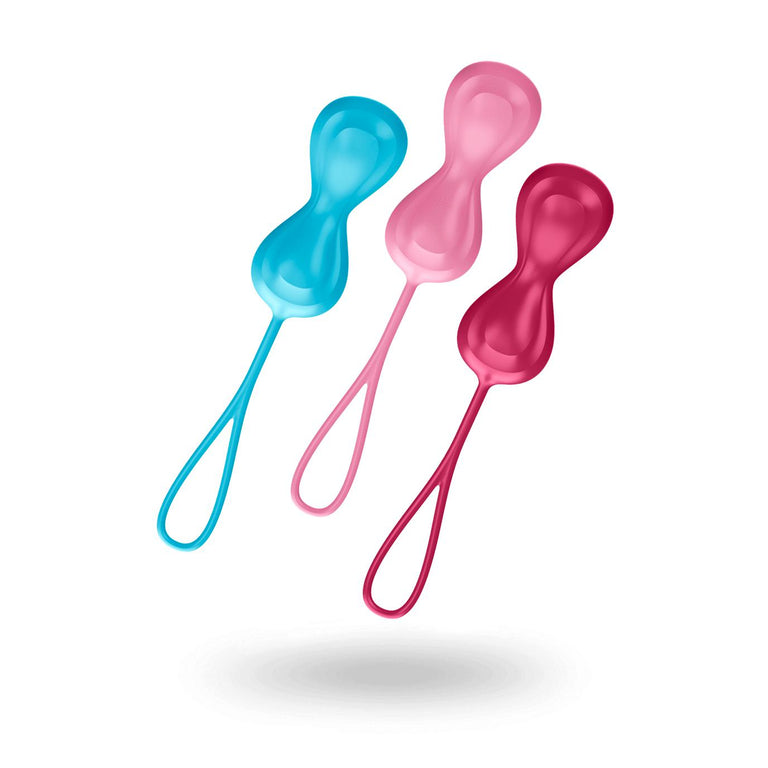 Silicone Double Kegel Ball Set of 3 Balls 60g - 92g by Satisfyer on Ricky.com