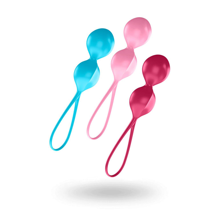 Silicone Double Kegel Ball Set of 3 Balls 80g - 150g by Satisfyer on Ricky.com